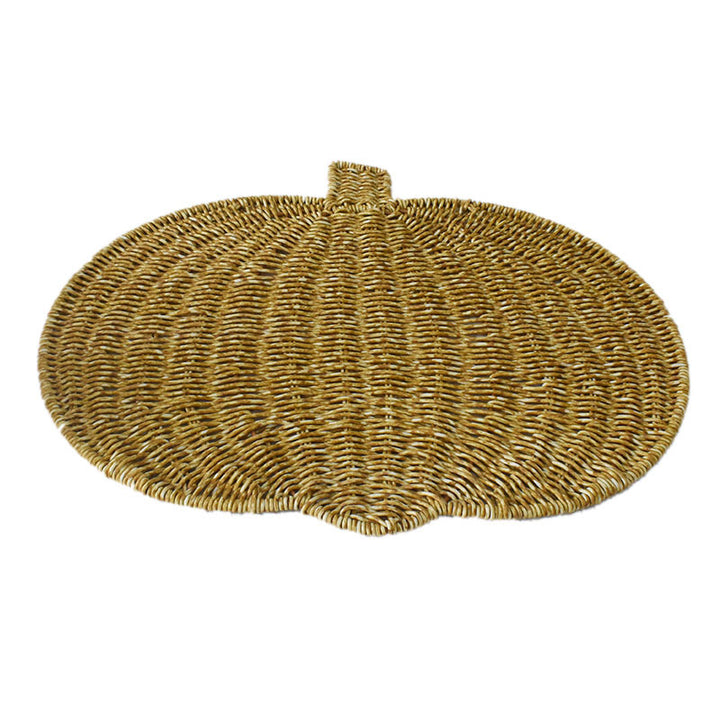 Decorative Woven Pumpkin Shaped Tray Bowlift