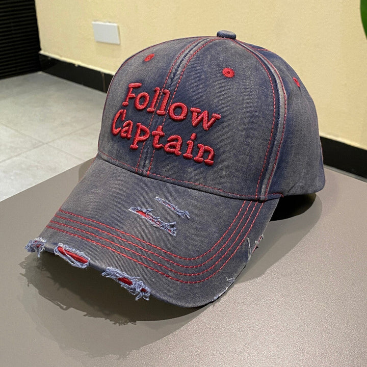 Men's Distressed Vintage Baseball Cap Bowlift