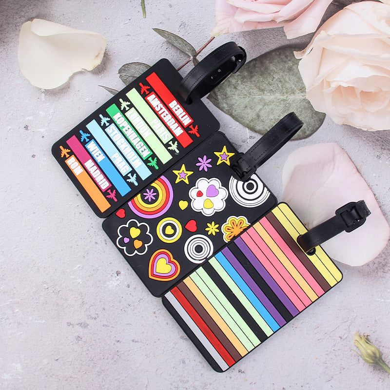 Geometric Pattern Luggage Tag Bowlift