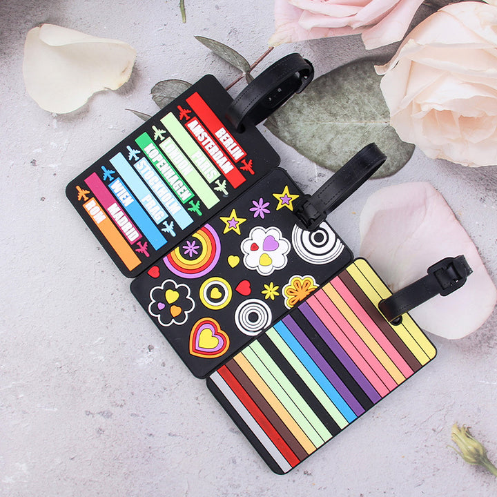 Geometric Pattern Luggage Tag Bowlift
