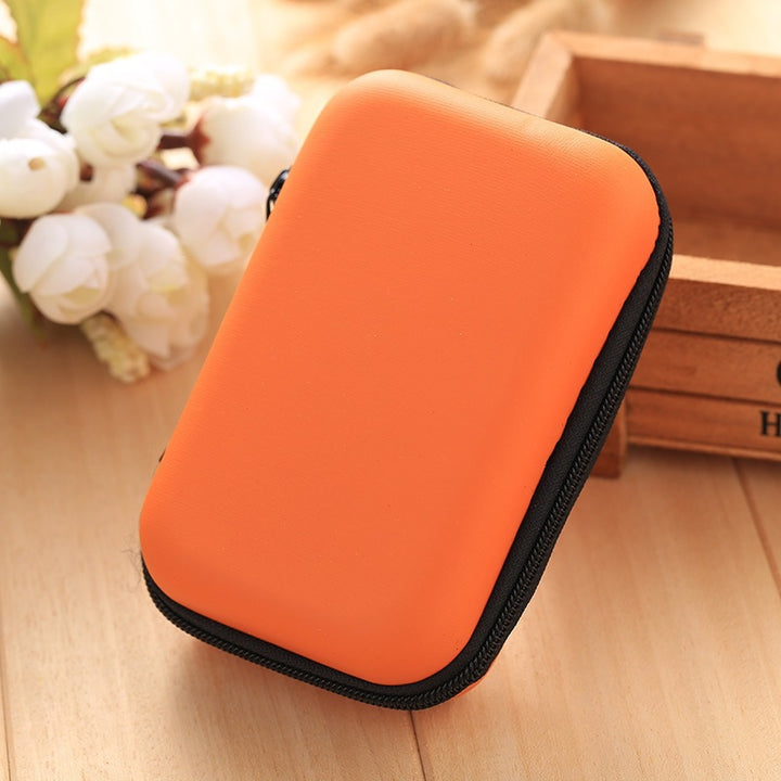 Compact Hard Shell Zippered Electronics Accessory Case Bowlift