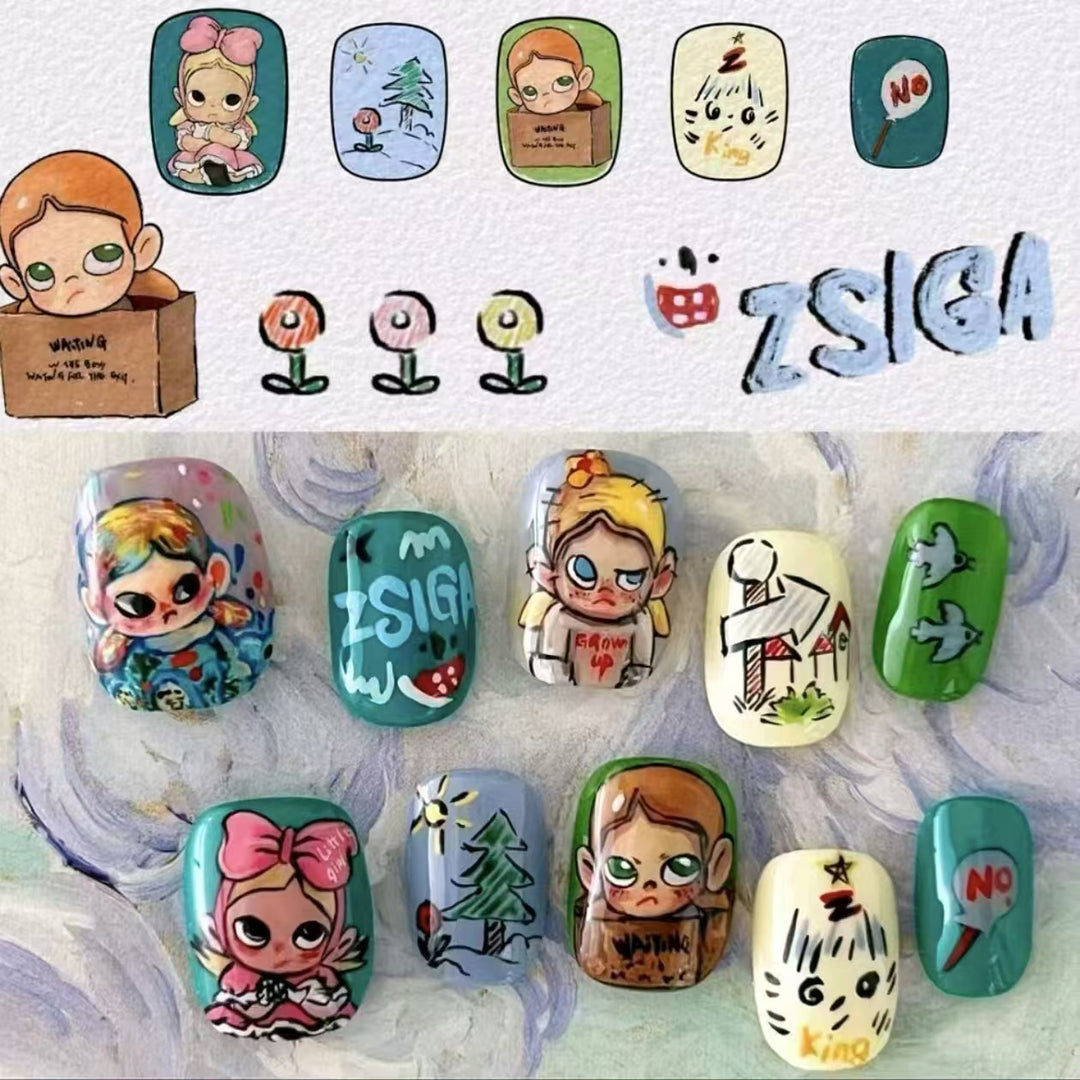 Artistic Character Nail Art Set Bowlift