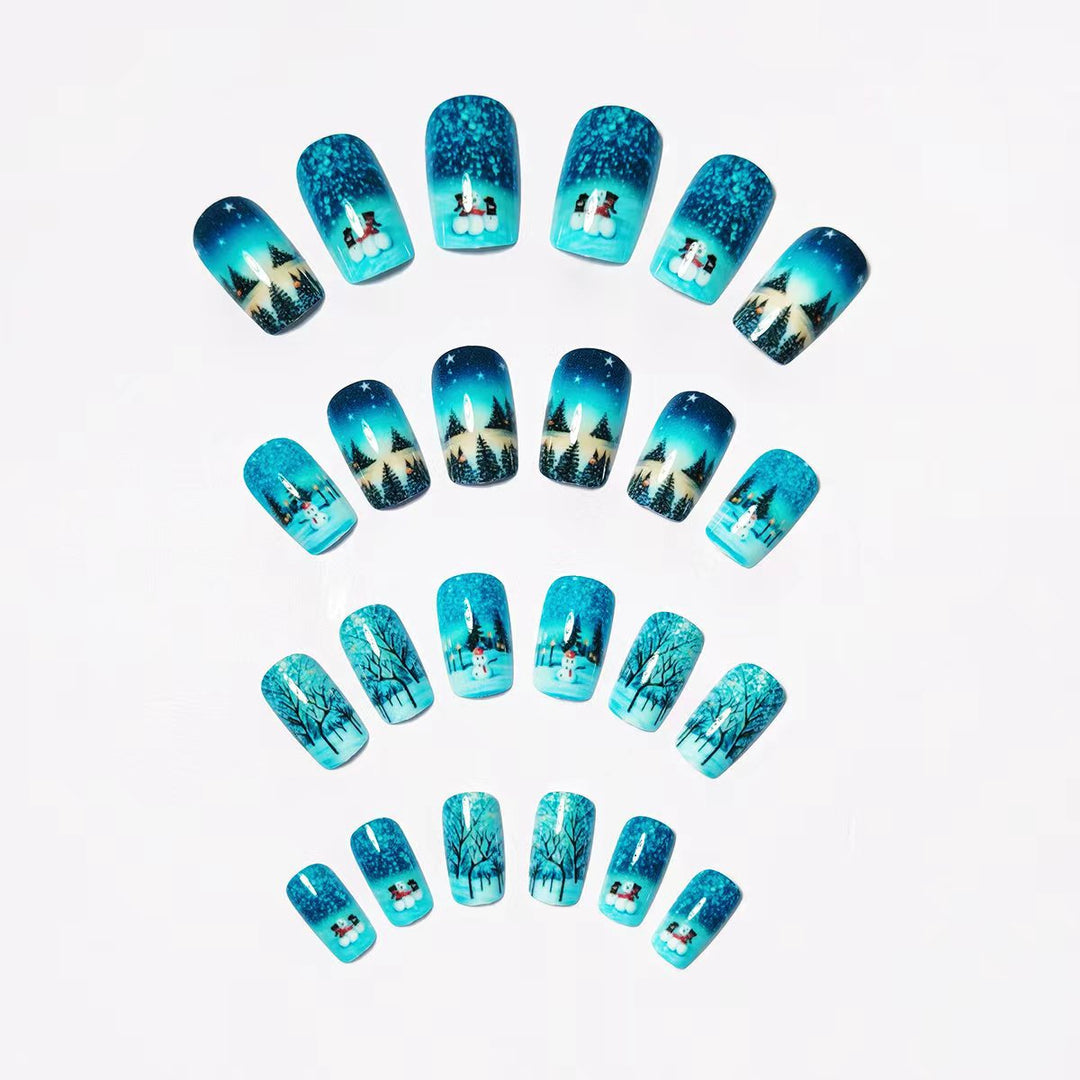 Winter Art Nails in Snowman Design Bowlift