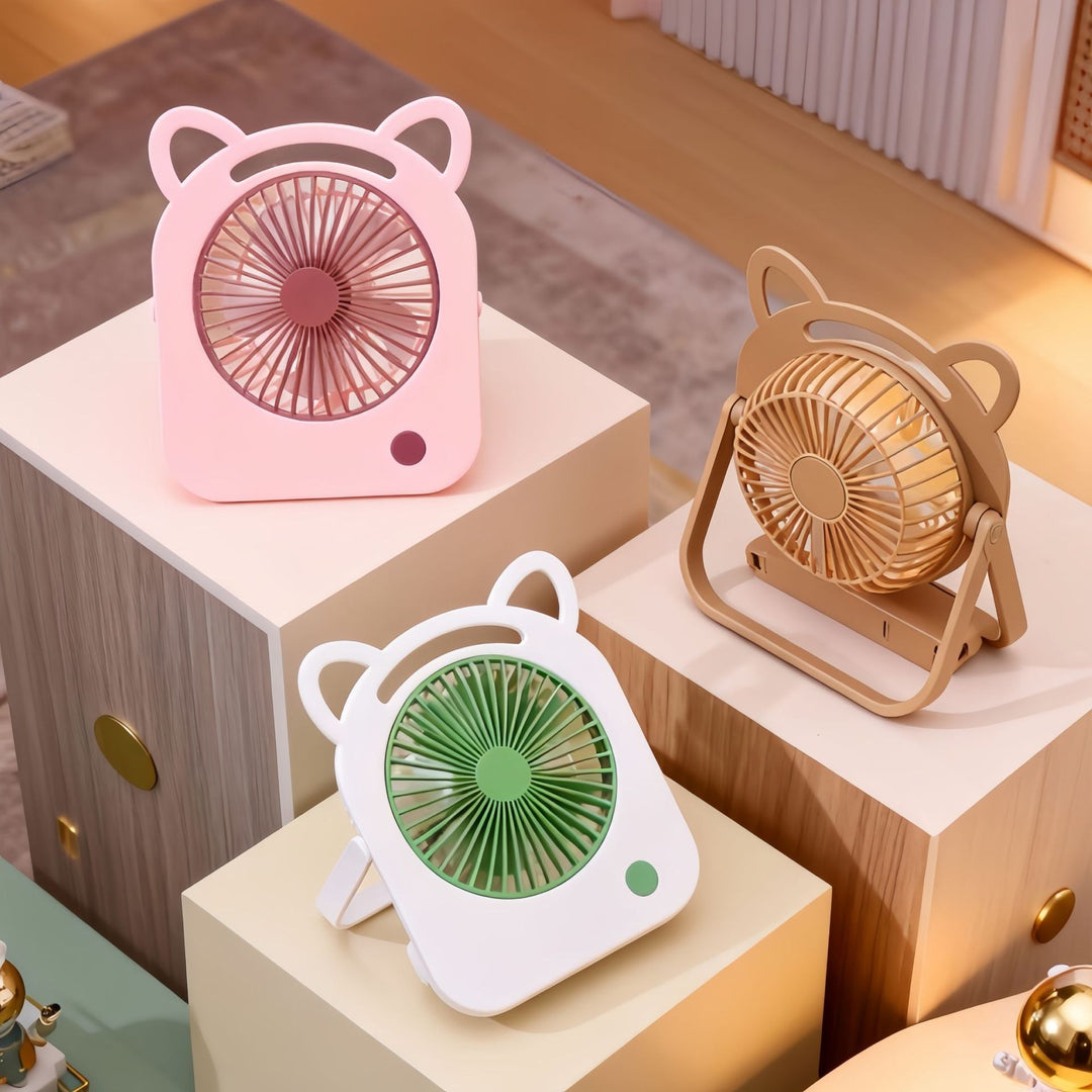 Portable Hand Fan in Cute Cat Ear Design Bowlift