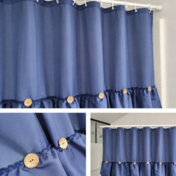 Ruffled Shower Curtain Bowlift