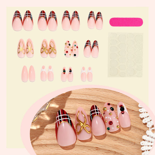 Acrylic nail set with luxurious decorations Bowlift