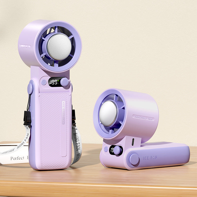 Unisex Portable Rechargeable Handheld Cooling Fan with Adjustable Speed Bowlift