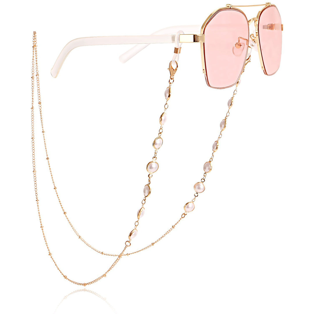 Stylish Sunglasses with Decorative Chain Bowlift