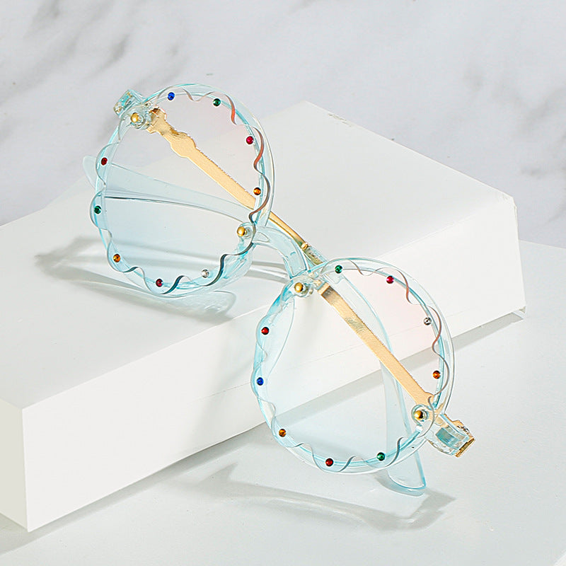 Stylish Decorative Round Frame Sunglasses Bowlift