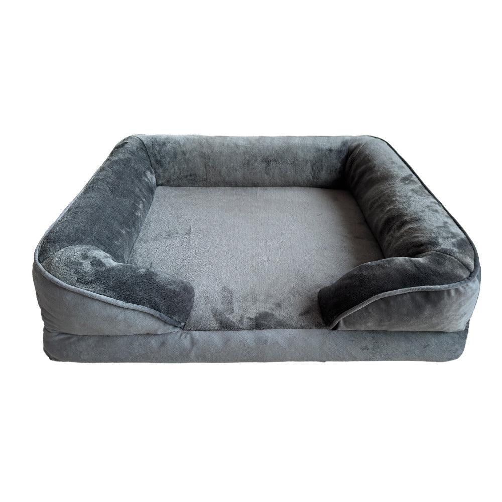 Plush Orthopedic Dog Bed with Supportive Side Walls