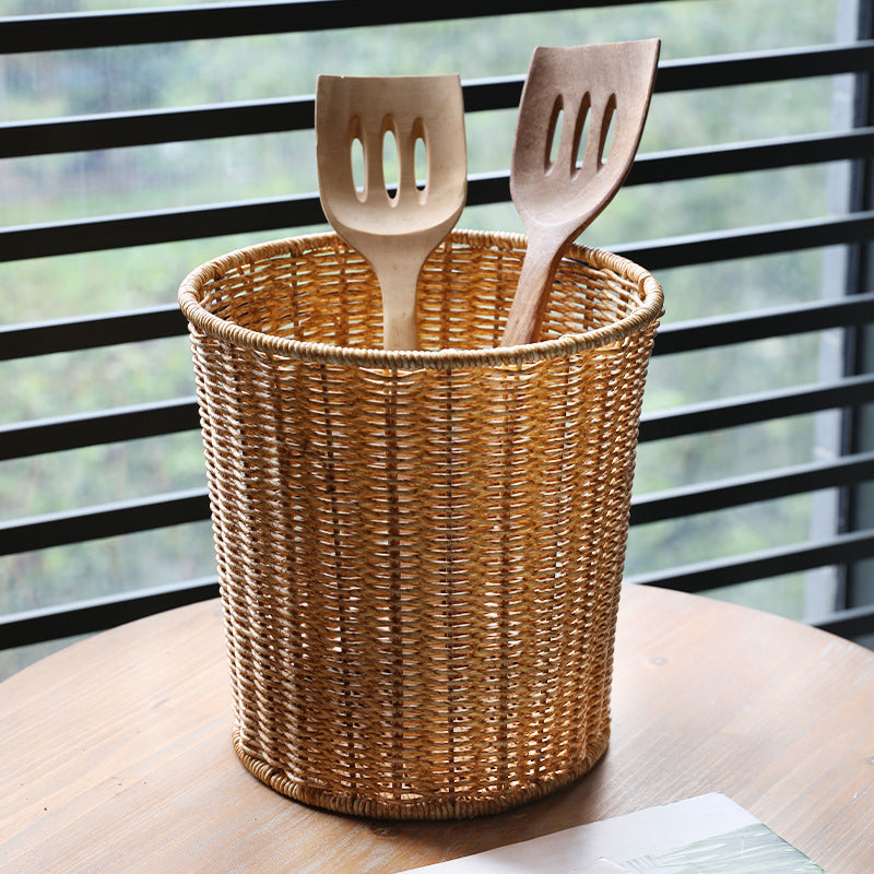 Unisex Round Laundry Storage with Sturdy Woven Bowlift