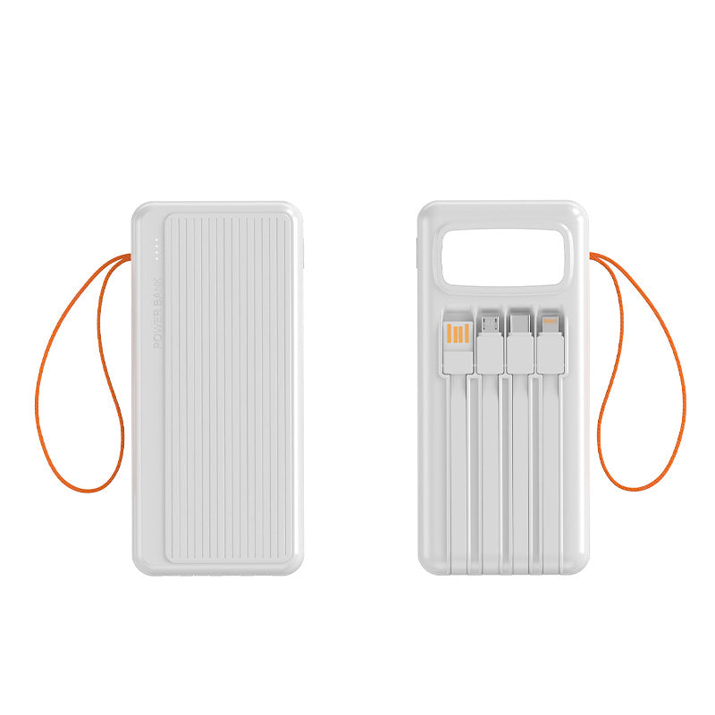 Multifunctional Solar Power Bank with Integrated USB Cable Bowlift