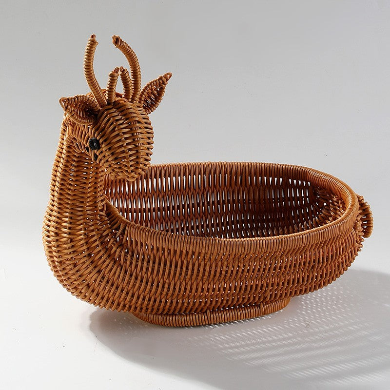 Decorative Woven Duck-Shaped Storage Basket Bowlift