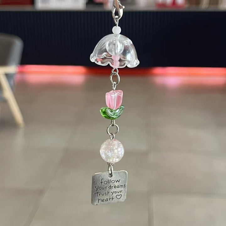 Decorative Floral Pendant Keychain Bowlift