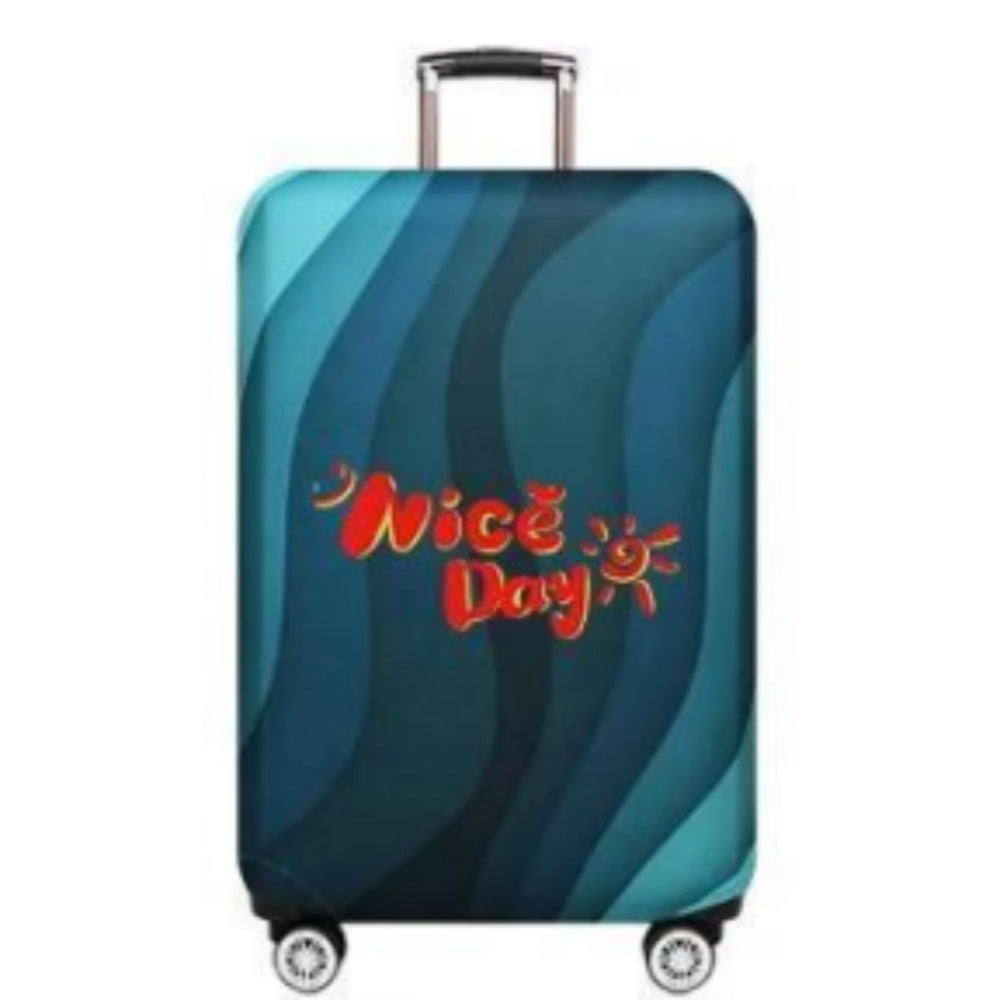 Unisex Hard Shell Luggage with Stylish Wave Pattern Bowlift