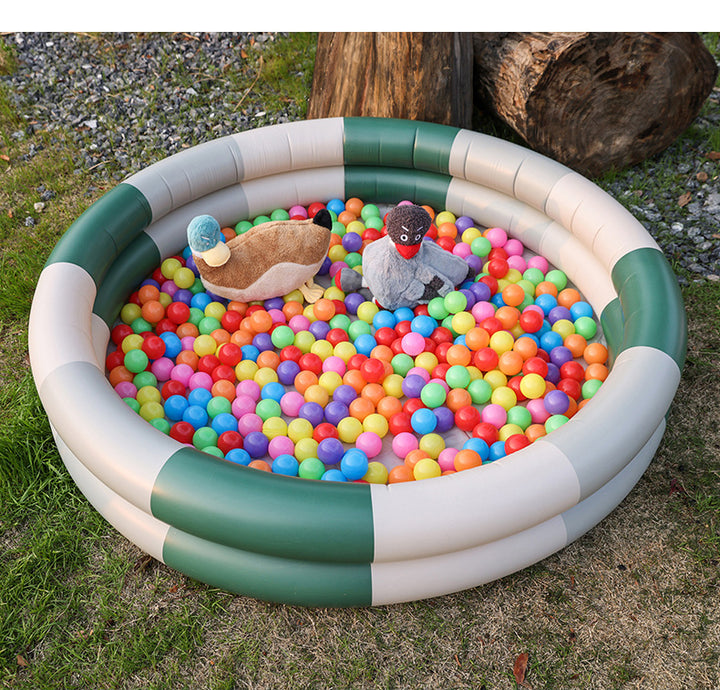 Women's Inflatable Children's Swimming Pool with Fun Sea Motifs Bowlift