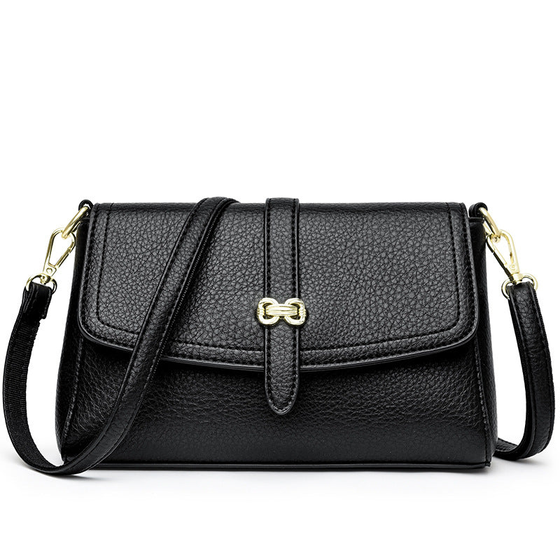Elegant Faux Leather Crossbody Bag Bowlift