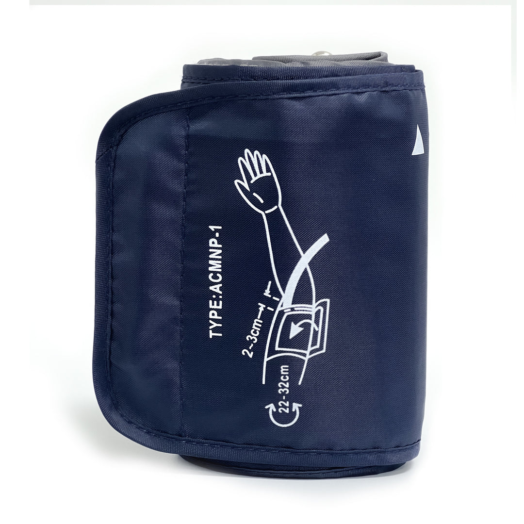 Adjustable adult upper-arm blood pressure cuff with latex free durable nylon sleeve Bowlift