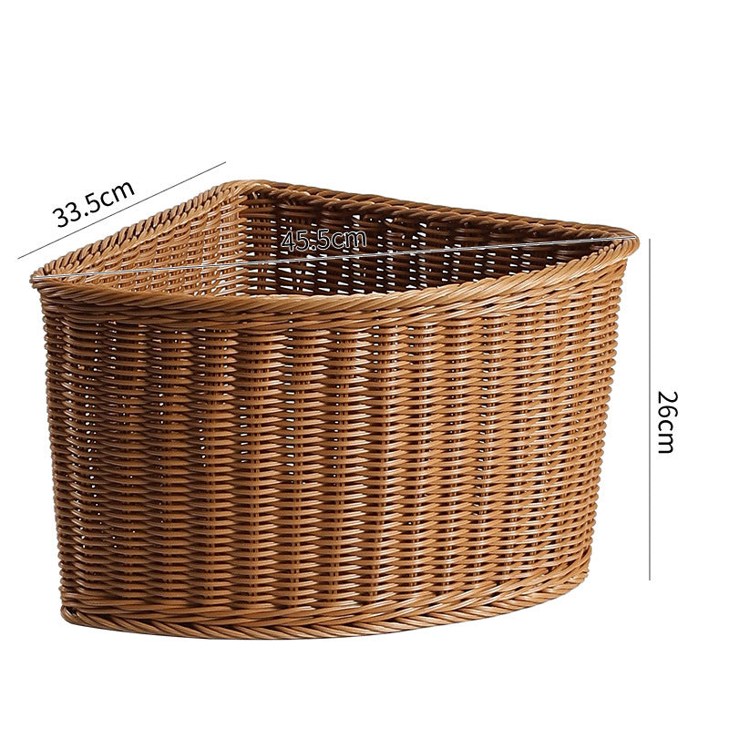 Corner Woven Storage Basket Bowlift