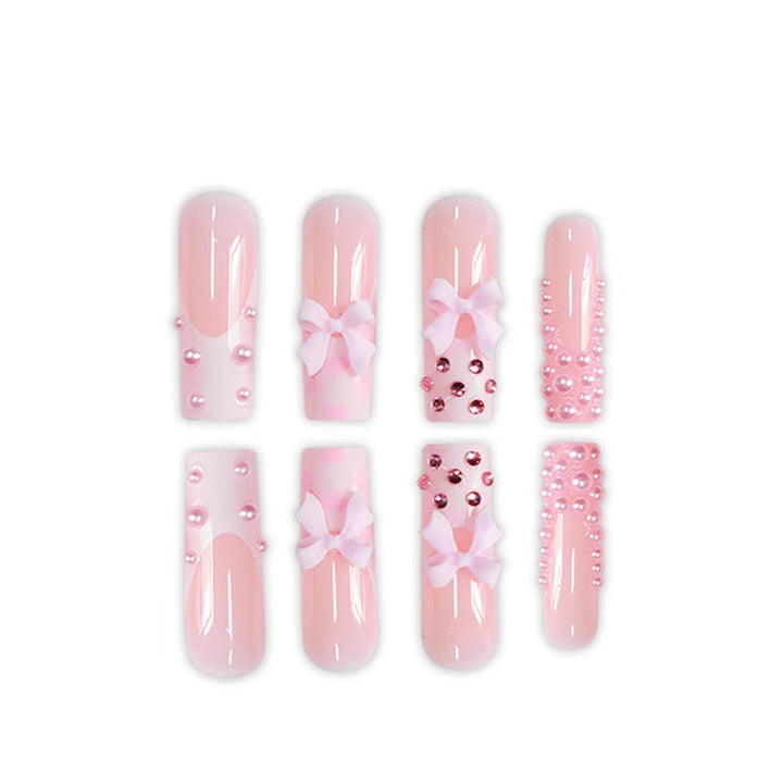 Elegant Decorative Press-On Nail Art Set Bowlift