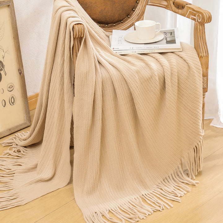 Cozy Knitted Throw Blanket