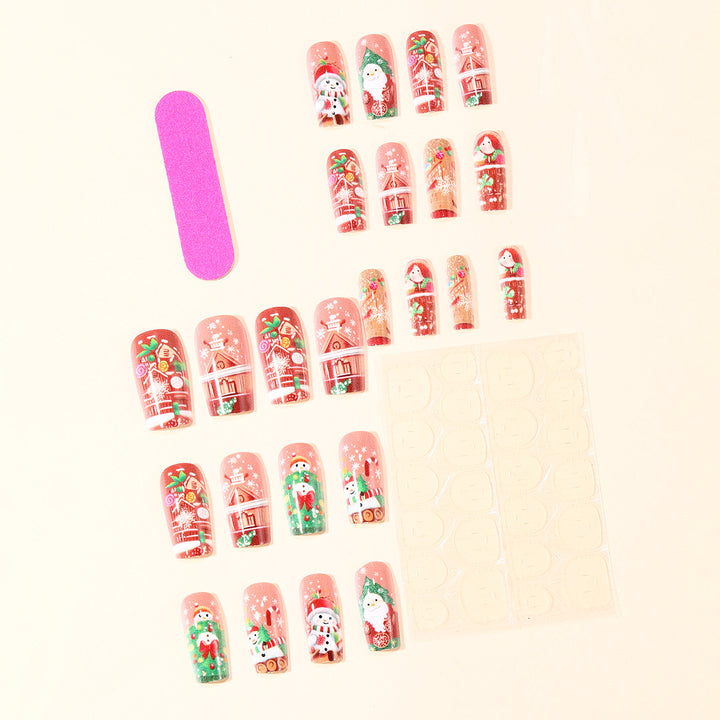 Festive Holiday-Themed 3D Nail Art Set Bowlift