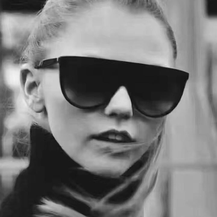 Ladies trendy oversized sunglasses with stylish transparent frame Bowlift