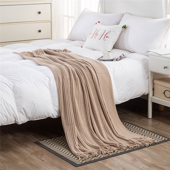Home Decor Cozy Knitted Throw Blanket