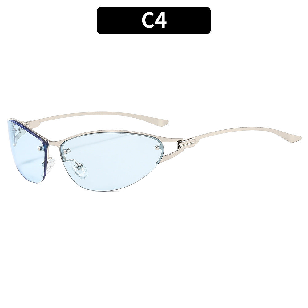 Angular Oversized Shield Sunglasses