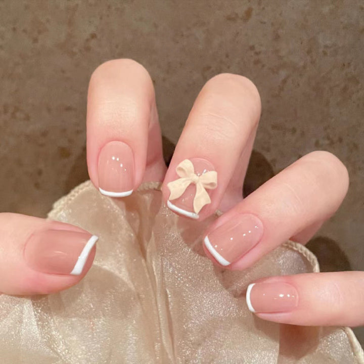 Stylish heart and ombre design artificial nails Bowlift
