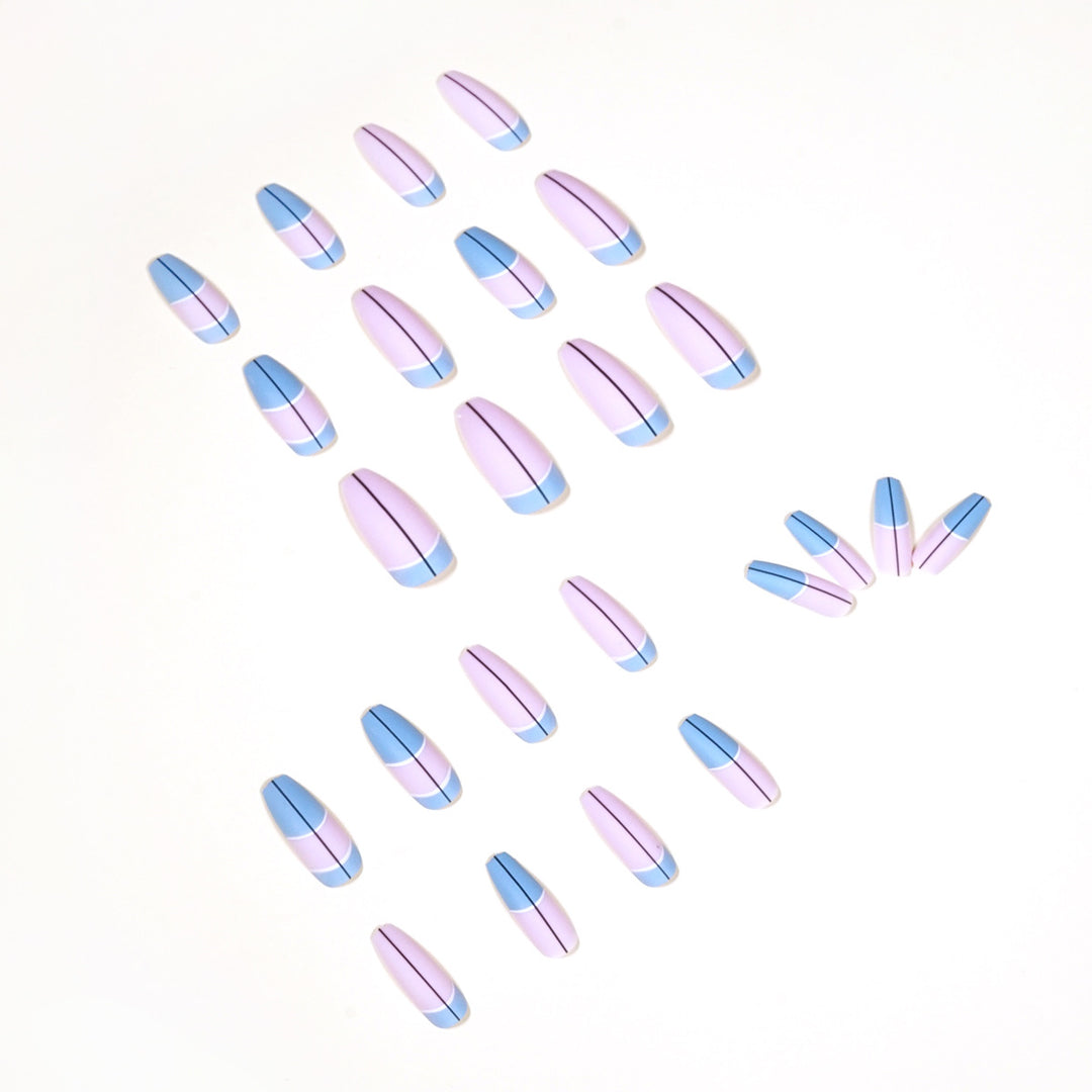 Trendy Stiletto Nails with Geometric Design Bowlift