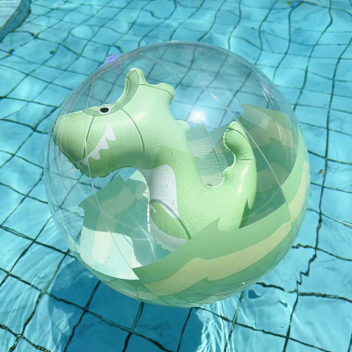 Inflatable Dinosaur-Themed Pool Toy Bowlift