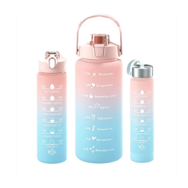 Unisex Motivating Water Bottle with Time Markings Bowlift