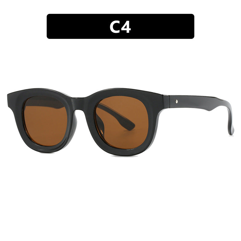 Women's stylish round sunglasses with sturdy frame and protective UV filter Bowlift