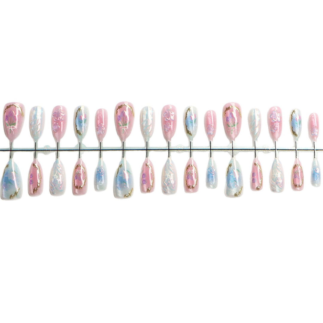 Seasonal Floral Press-On Nail Art Set Bowlift