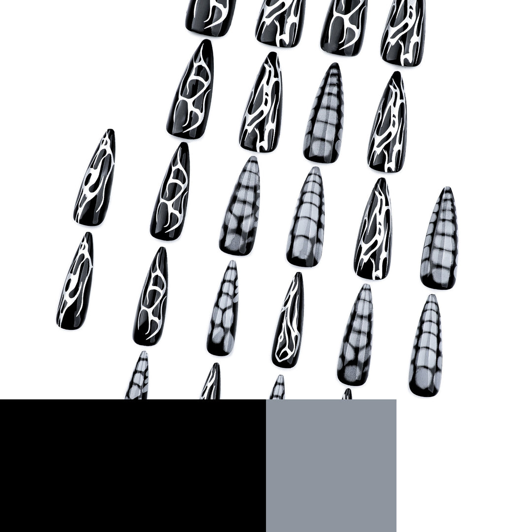 Artistic stiletto nails with modern structure design Bowlift