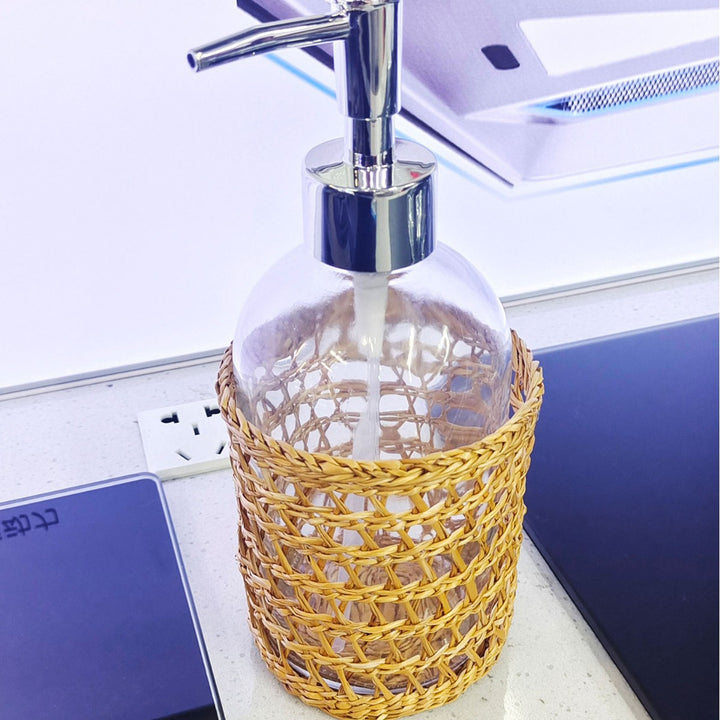 Decorative Woven Soap Dispenser Bowlift