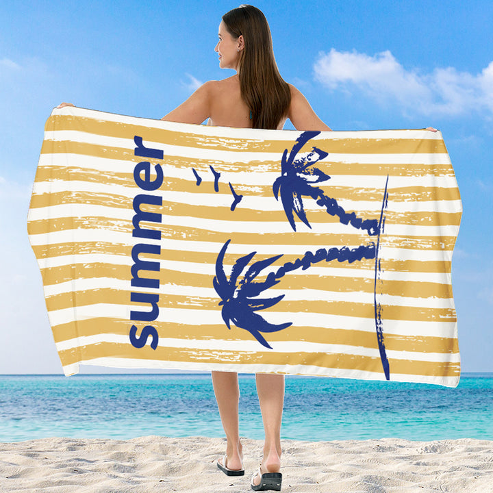 Beach towel with vibrant gradient color and stylish striped design Bowlift