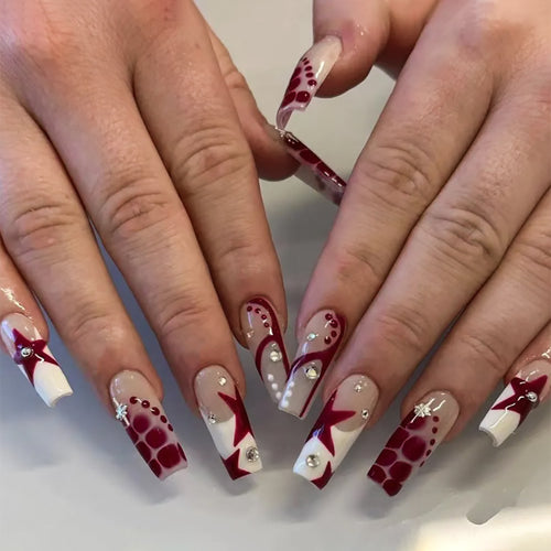 Decorative Press-On Nail Set Bowlift