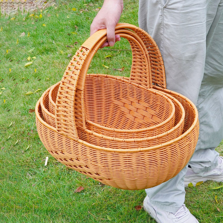 Large Woven Garden Picnic Basket Bowlift