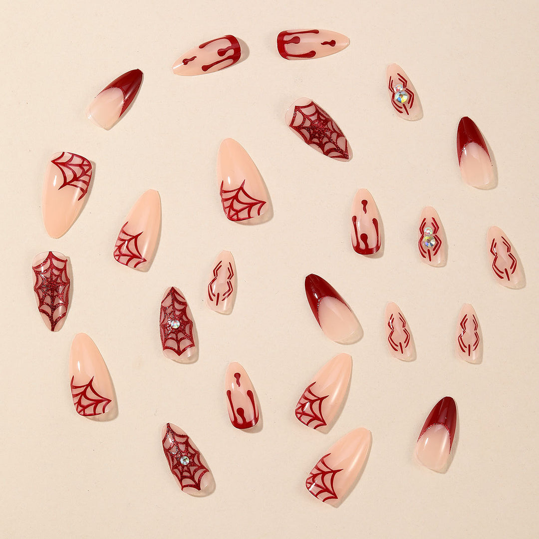 Gothic Horror-Themed Stiletto Nail Art Extensions Bowlift