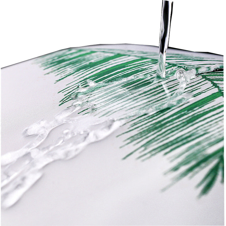 Tropical Leaf Print Shower Curtain Bowlift