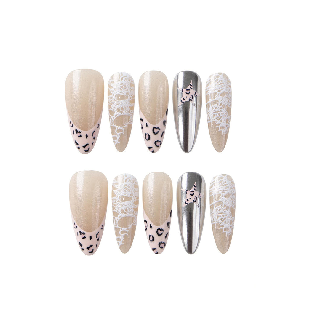 French Tip Press-On Nail Art Bowlift