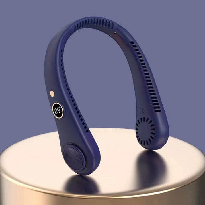 Cooling hands-free wearable neck fan with adjustable speed settings and silent brushless motors Bowlift