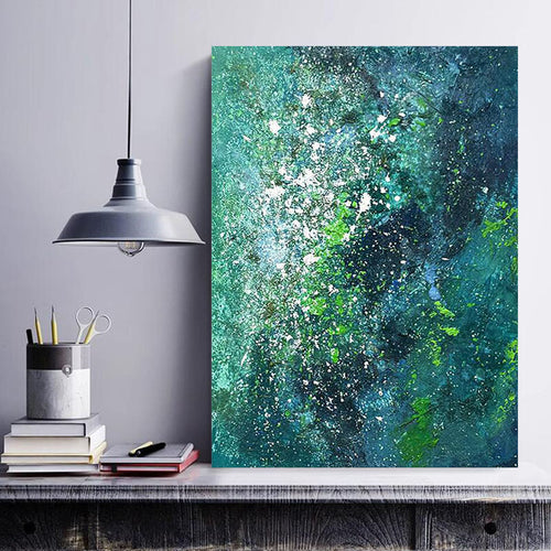 Abstract Splatter Canvas Artwork