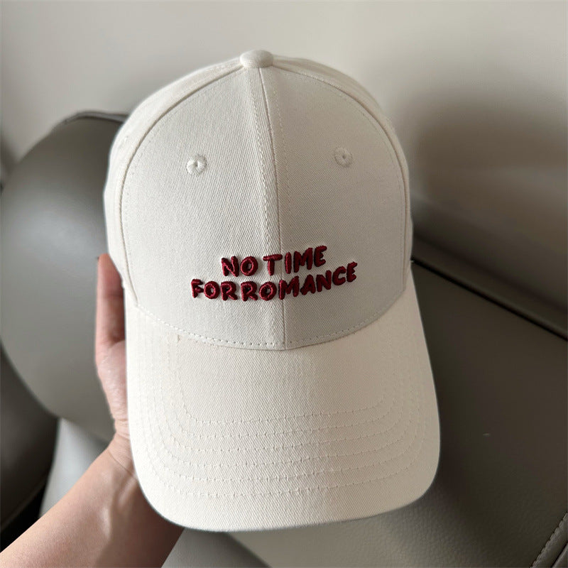 Women's Casual Cap with Motivational Embroidery Bowlift