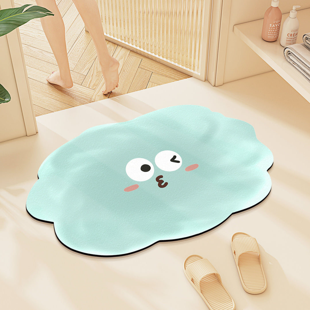 Playful Cloud-Shaped Bath Mat Bowlift