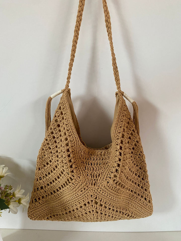 Hand-knotted beach bag with tassels Bowlift