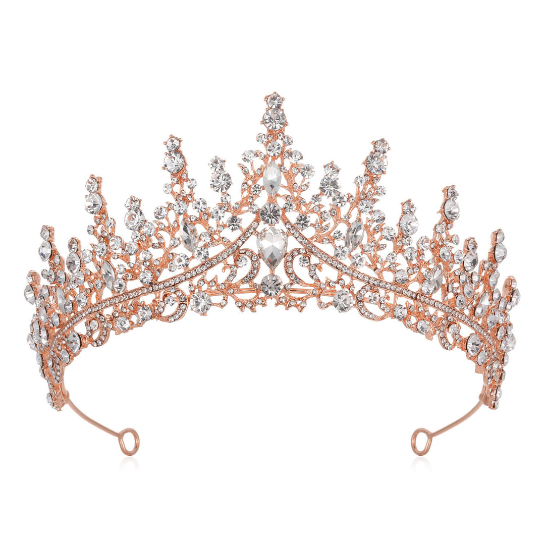 Ladies Rhinestone Tiara with Sparkling Gemstones Bowlift