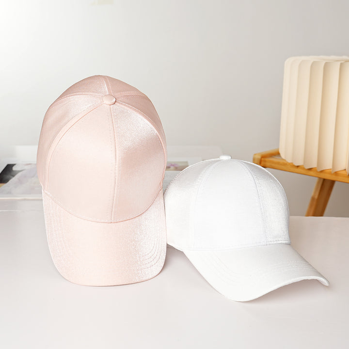 Women's Sporty Satin Baseball Cap Bowlift